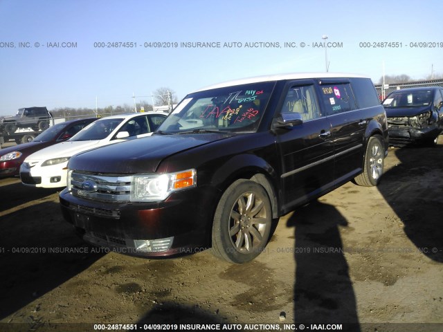 2FMEK63C39BA06455 - 2009 FORD FLEX LIMITED BURGUNDY photo 2