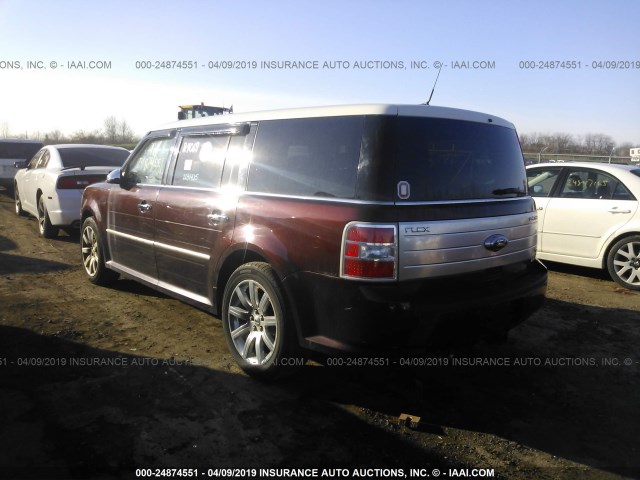 2FMEK63C39BA06455 - 2009 FORD FLEX LIMITED BURGUNDY photo 3