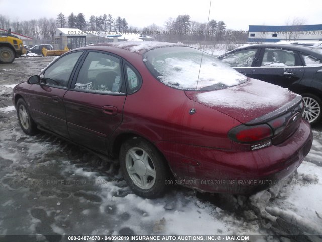 1FAFP53S5XA261523 - 1999 FORD TAURUS SE/COMFORT/SPORT RED photo 3