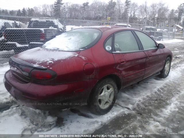 1FAFP53S5XA261523 - 1999 FORD TAURUS SE/COMFORT/SPORT RED photo 4