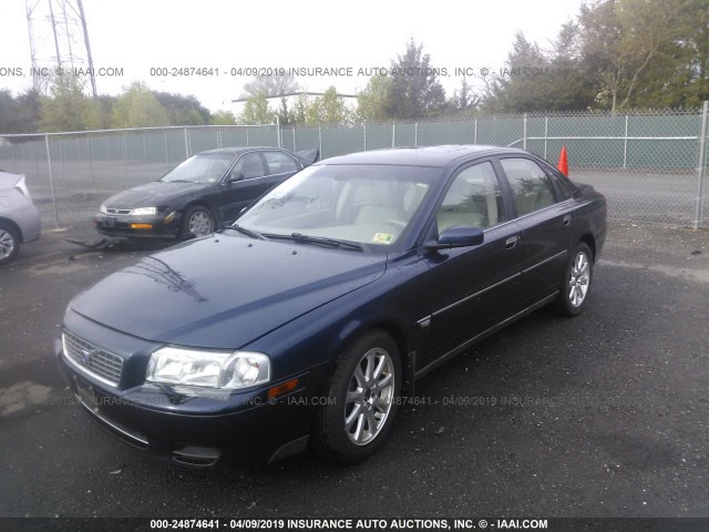 YV1TS59H741370109 - 2004 VOLVO S80 2.5T BLUE photo 2