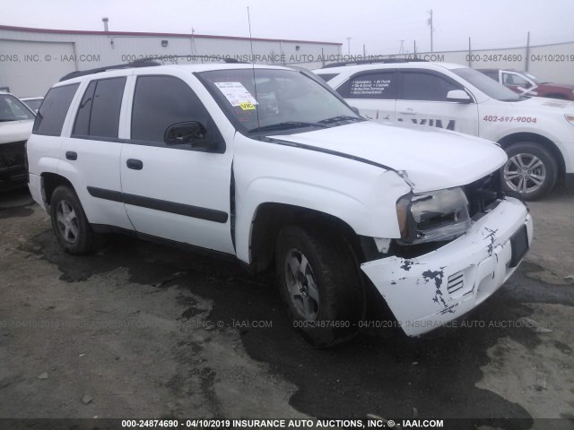 1GNDT13S252233618 - 2005 CHEVROLET TRAILBLAZER LS/LT WHITE photo 1