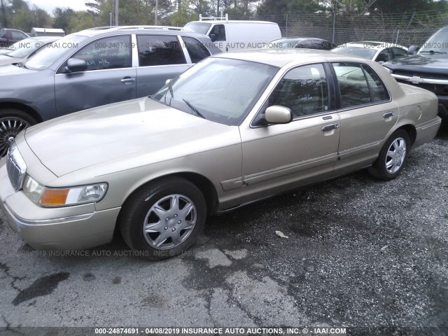 2MEFM74W1YX727875 - 2000 MERCURY GRAND MARQUIS GS BEIGE photo 2