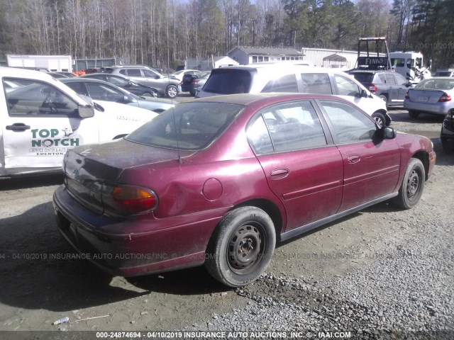 1G1ND52F85M216535 - 2005 CHEVROLET CLASSIC RED photo 4