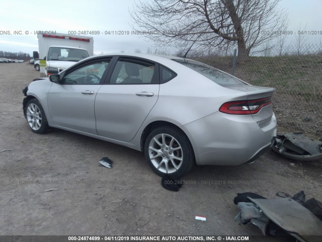 1C3CDFBA5DD117750 - 2013 DODGE DART SXT SILVER photo 3