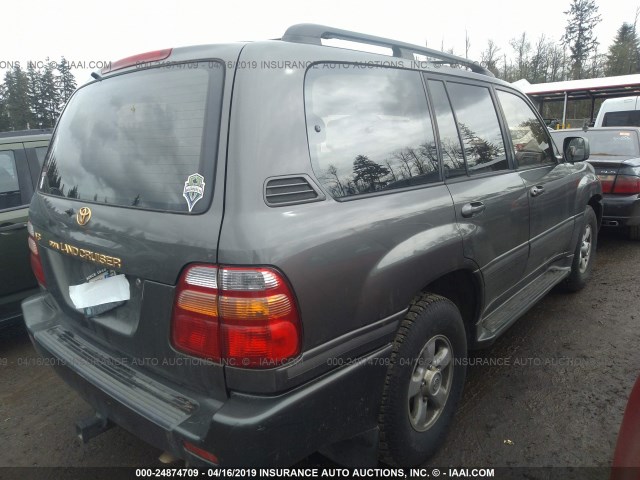 JT3HT05J7Y0105811 - 2000 TOYOTA LAND CRUISER  GRAY photo 4