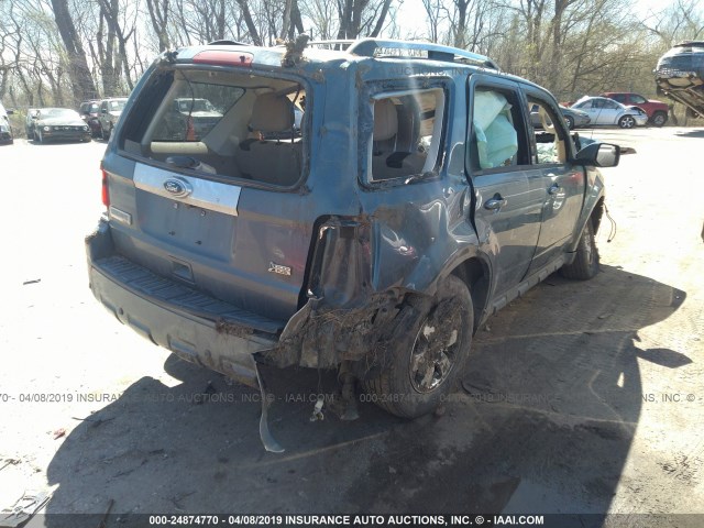 1FMCU0EG3CKC79634 - 2012 FORD ESCAPE LIMITED BLUE photo 4