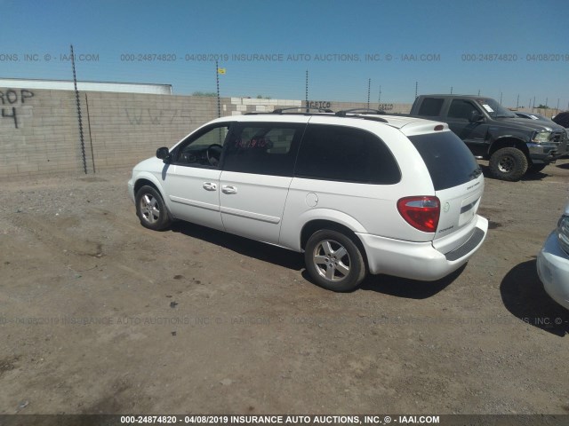 2D4GP44L77R250991 - 2007 DODGE GRAND CARAVAN SXT WHITE photo 3