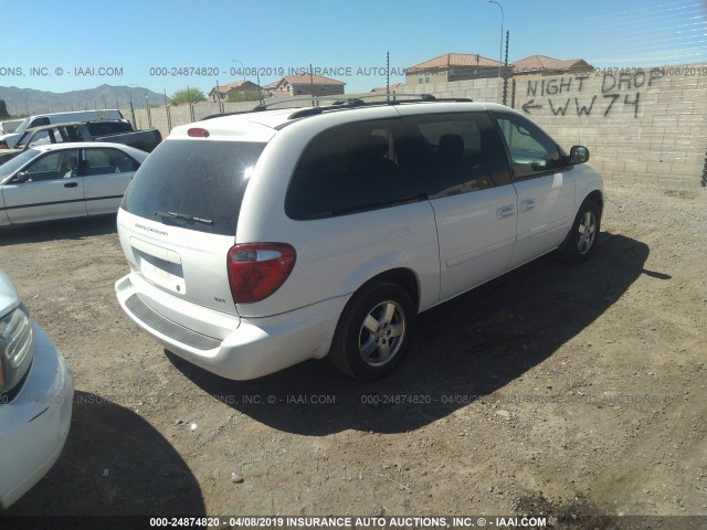 2D4GP44L77R250991 - 2007 DODGE GRAND CARAVAN SXT WHITE photo 4