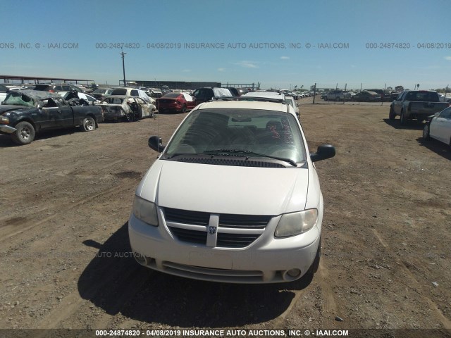 2D4GP44L77R250991 - 2007 DODGE GRAND CARAVAN SXT WHITE photo 6