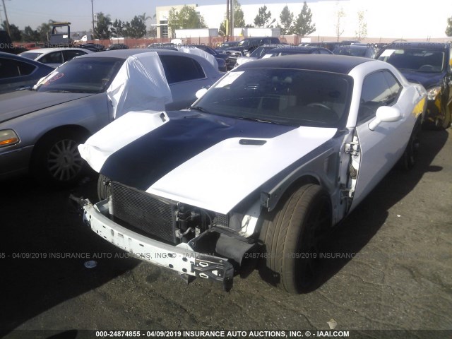 2C3CDYAG5EH270490 - 2014 DODGE CHALLENGER SXT WHITE photo 2