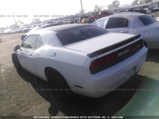 2C3CDYAG5EH270490 - 2014 DODGE CHALLENGER SXT WHITE photo 3