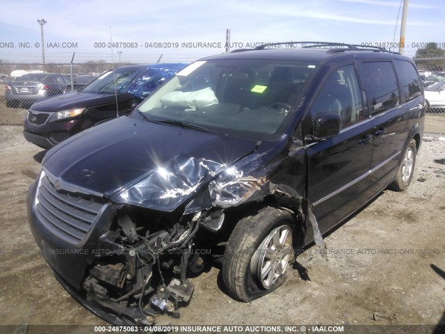 2A4RR8DX1AR494454 - 2010 CHRYSLER TOWN & COUNTRY TOURING PLUS Dark Blue photo 2