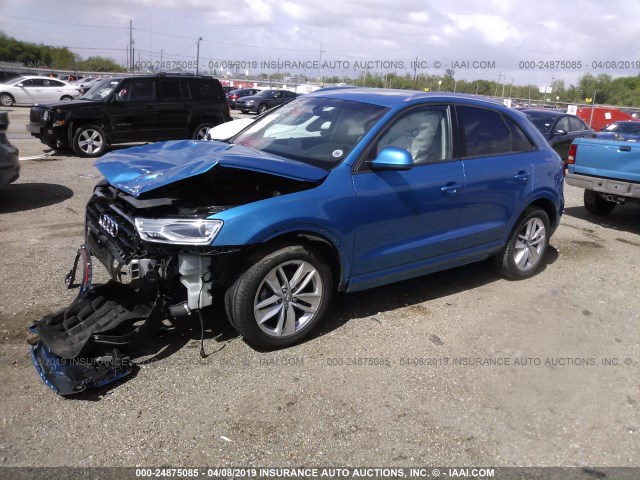 WA1BCCFS7HR014537 - 2017 AUDI Q3 PREMIUM BLUE photo 2