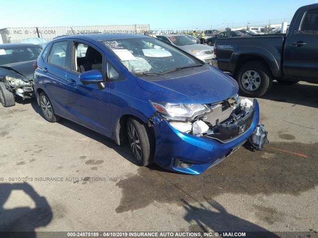 JHMGK5H72GX019365 - 2016 HONDA FIT EX/EXL BLUE photo 1