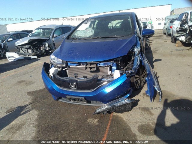 JHMGK5H72GX019365 - 2016 HONDA FIT EX/EXL BLUE photo 6