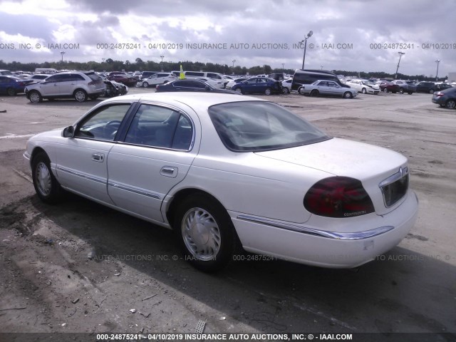 1LNFM97V0WY739492 - 1998 LINCOLN CONTINENTAL  WHITE photo 3