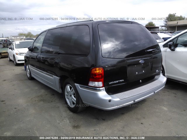 2FMDA53433BA94027 - 2003 FORD WINDSTAR SEL BLACK photo 3