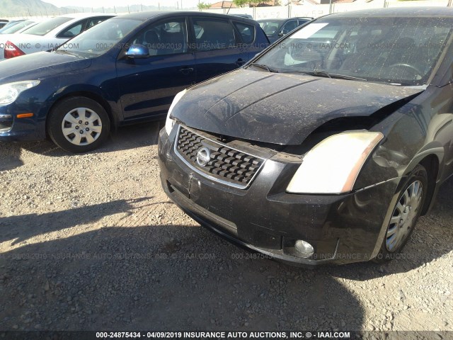 3N1AB61E78L630014 - 2008 NISSAN SENTRA 2.0/2.0S/2.0SL BLACK photo 6