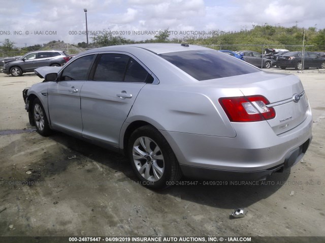 1FAHP2EWXAG142460 - 2010 FORD TAURUS SEL SILVER photo 3