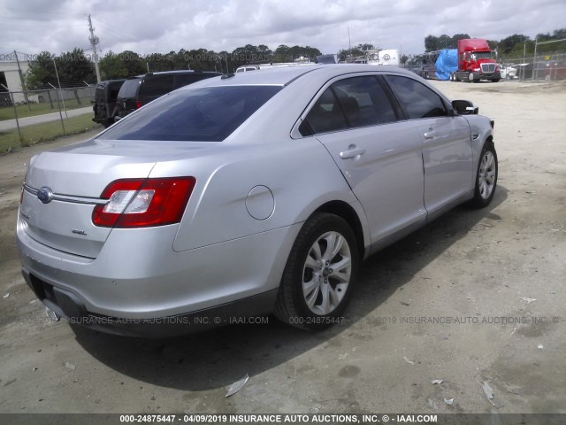 1FAHP2EWXAG142460 - 2010 FORD TAURUS SEL SILVER photo 4