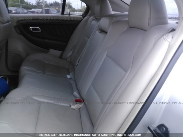 1FAHP2EWXAG142460 - 2010 FORD TAURUS SEL SILVER photo 8