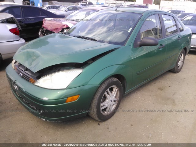 1FAFP34302W185748 - 2002 FORD FOCUS SE/SE COMFORT/SE SPORT GREEN photo 2