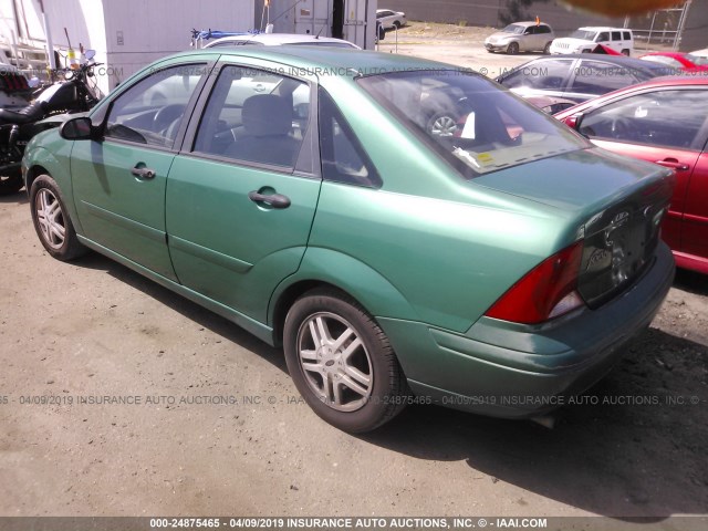 1FAFP34302W185748 - 2002 FORD FOCUS SE/SE COMFORT/SE SPORT GREEN photo 3