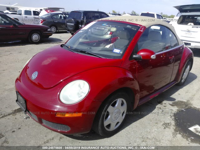 3VWRF31Y46M310750 - 2006 VOLKSWAGEN NEW BEETLE CONVERTIBLE OPTION PKG 1 RED photo 2