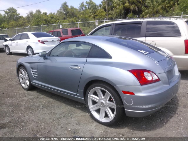 1C3LN69L77X074178 - 2007 CHRYSLER CROSSFIRE LIMITED Light Blue photo 3