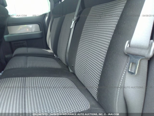 1FTEX1CM0BFC35018 - 2011 FORD F150 SUPER CAB GRAY photo 8