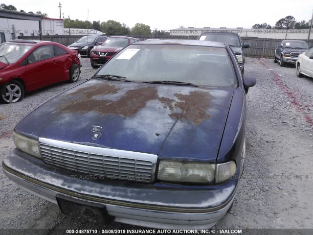 1G1BL53E5NR126869 - 1992 CHEVROLET CAPRICE BLUE photo 6