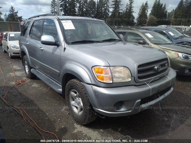 5TDBT44A91S027125 - 2001 TOYOTA SEQUOIA SR5 SILVER photo 1