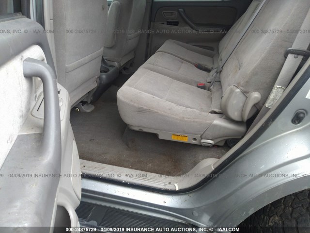 5TDBT44A91S027125 - 2001 TOYOTA SEQUOIA SR5 SILVER photo 8