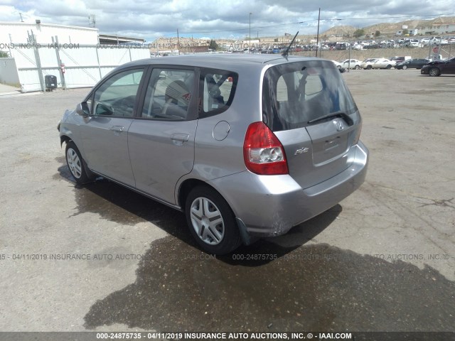 JHMGD37498S060662 - 2008 HONDA FIT SILVER photo 3