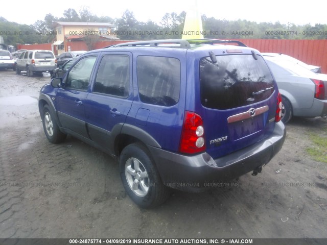 4F2YZ96175KM32853 - 2005 MAZDA TRIBUTE S BLUE photo 3