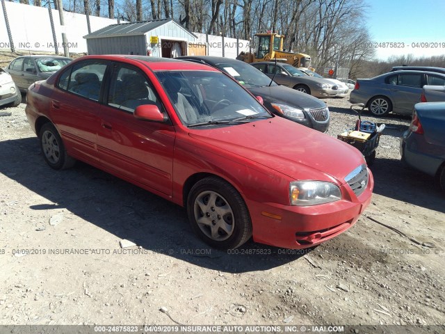 KMHDN46D34U819423 - 2004 HYUNDAI ELANTRA GLS/GT RED photo 1