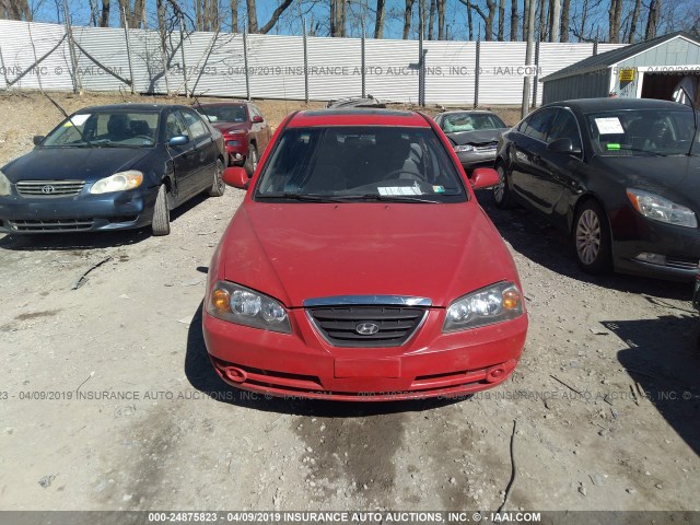 KMHDN46D34U819423 - 2004 HYUNDAI ELANTRA GLS/GT RED photo 6