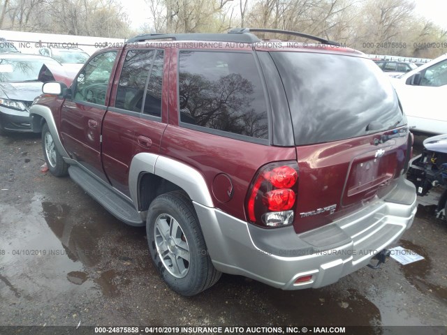 1GNDT13S452149901 - 2005 CHEVROLET TRAILBLAZER LS/LT RED photo 3