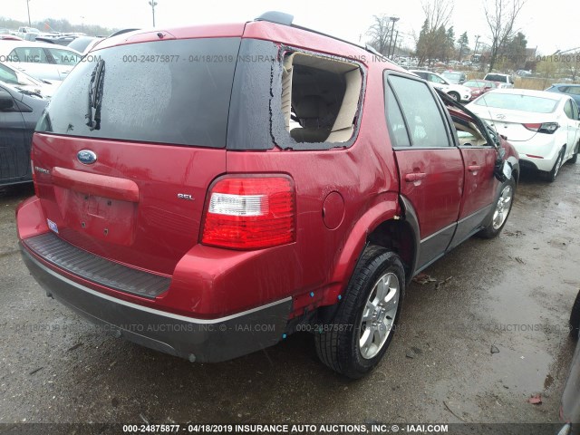 1FMZK02106GA35432 - 2006 FORD FREESTYLE SEL RED photo 4