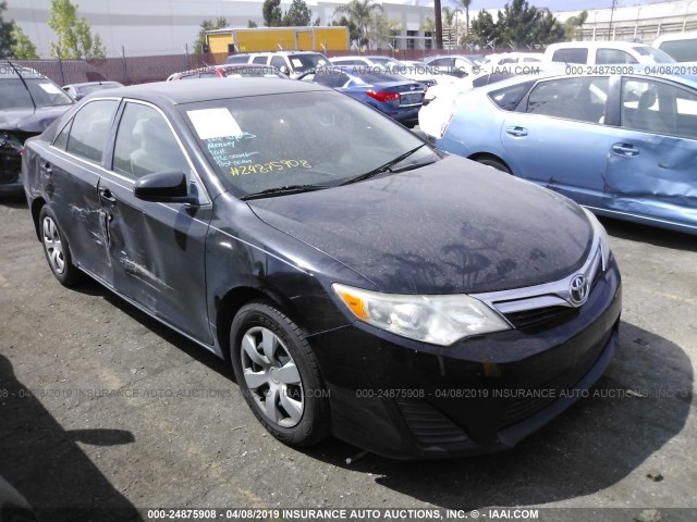 4T1BF1FK3CU101872 - 2012 TOYOTA CAMRY SE/LE/XLE BLACK photo 1