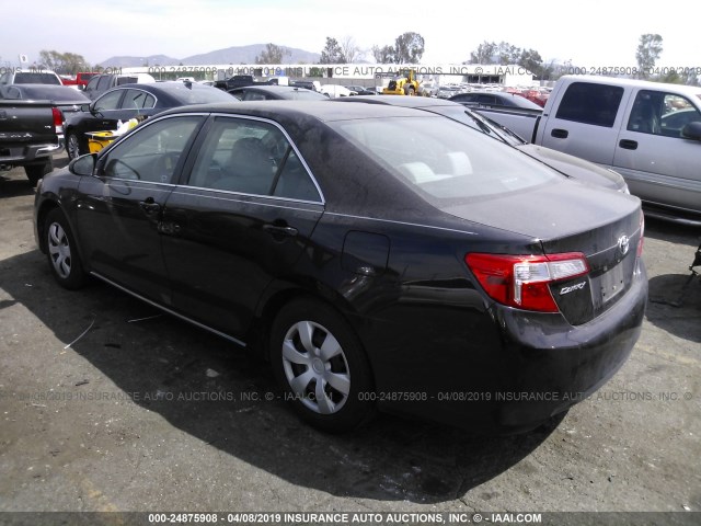 4T1BF1FK3CU101872 - 2012 TOYOTA CAMRY SE/LE/XLE BLACK photo 3