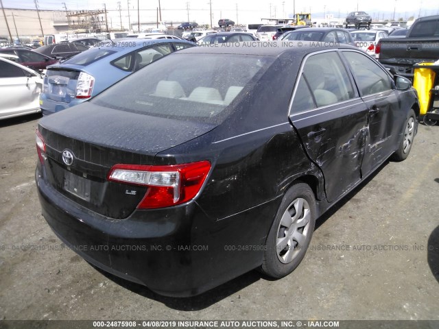 4T1BF1FK3CU101872 - 2012 TOYOTA CAMRY SE/LE/XLE BLACK photo 4