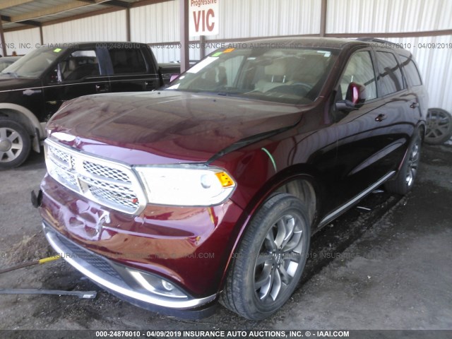 1C4RDJAGXHC806886 - 2017 DODGE DURANGO SXT BURGUNDY photo 2