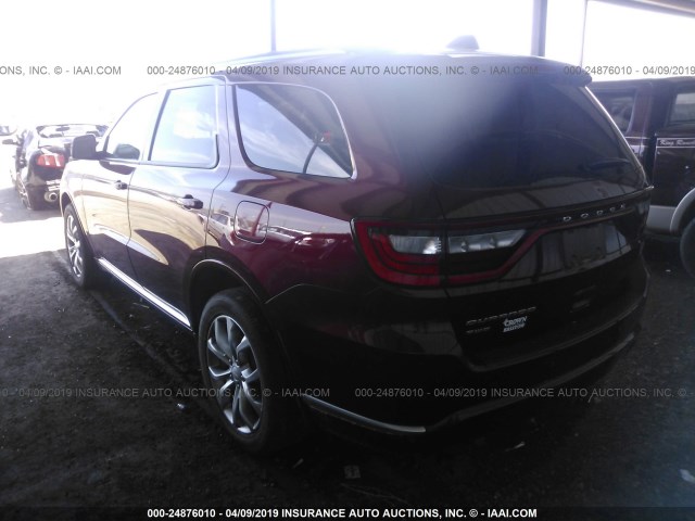 1C4RDJAGXHC806886 - 2017 DODGE DURANGO SXT BURGUNDY photo 3