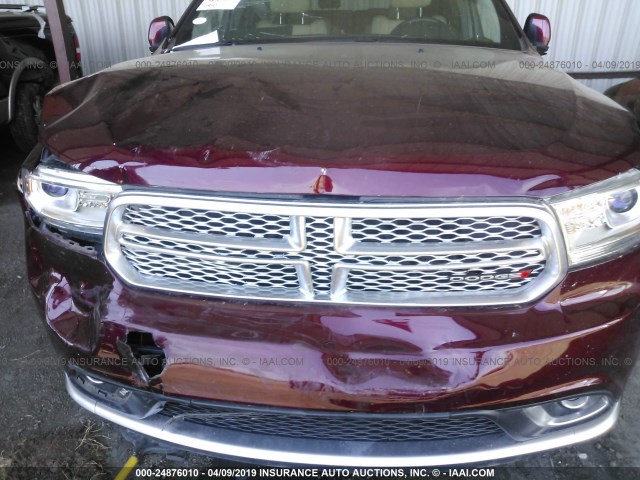 1C4RDJAGXHC806886 - 2017 DODGE DURANGO SXT BURGUNDY photo 6