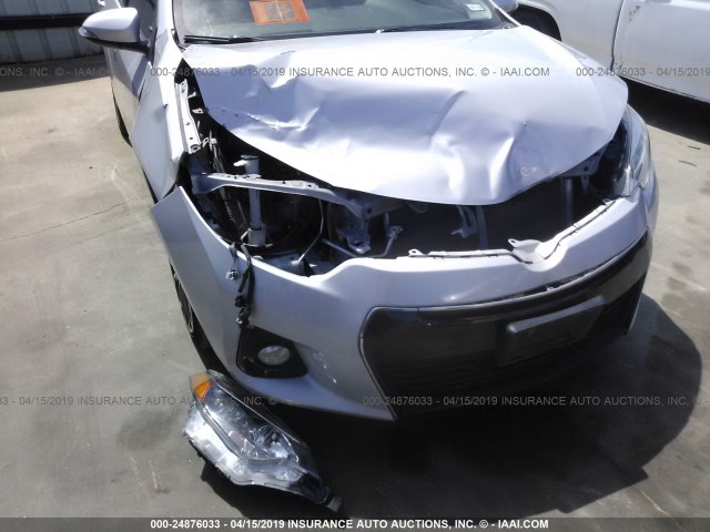 2T1BURHE4EC076576 - 2014 TOYOTA COROLLA L/LE/LE PLS/PRM/S/S PLS SILVER photo 6