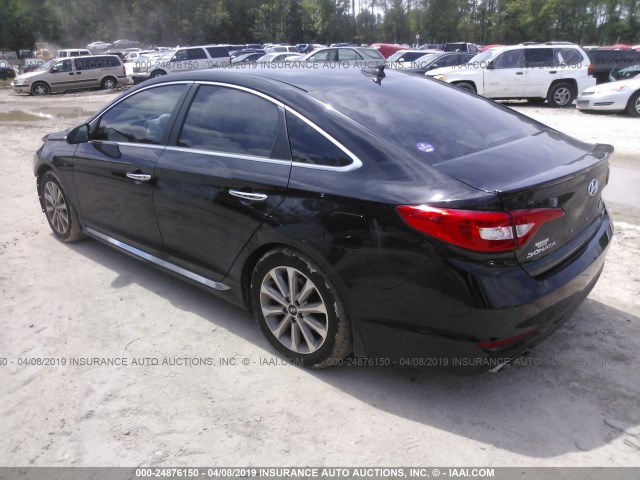 5NPE34AF6HH593563 - 2017 HYUNDAI SONATA SPORT/LIMITED BLACK photo 3