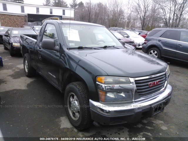 1GTCS148248157159 - 2004 GMC CANYON GREEN photo 1