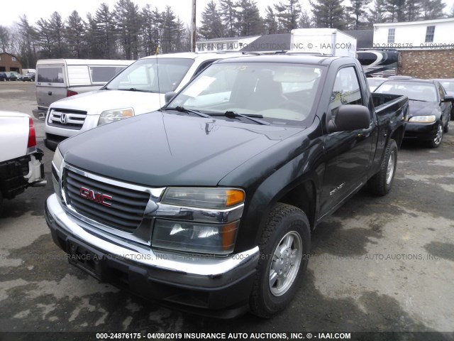 1GTCS148248157159 - 2004 GMC CANYON GREEN photo 2
